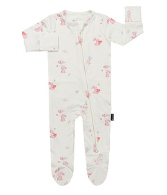 Belan.J Footed Zipper Sleeper Love Bunnies