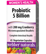 Probiotique pour femmes de Webber Naturals avec des canneberges