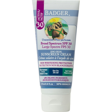 SPF 30 Clear Zinc Sunscreen Cream 87mL Badger