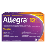 Allegra Non-Drowsy 12 Hour Relief Allergy Tablets