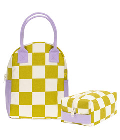 Fluf Zipper Lunch Bag & Traveller Checkers Pear Bundle