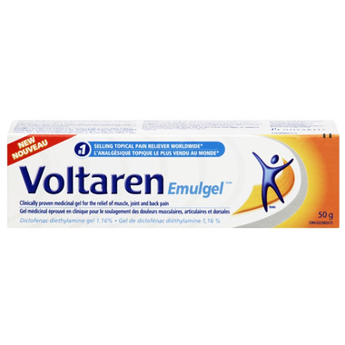 Voltaren gel how supplied 50g