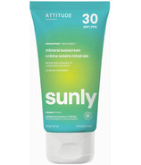 ATTITUDE Sunly Crème solaire minérale pour adultes FPS 30 sans parfum