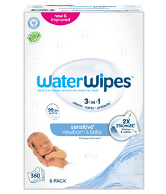 WaterWipes Sensitive+ Newborn & Baby Wipes Unscented & Hypoallergenic