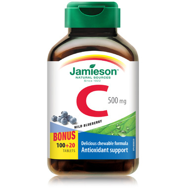 Jamieson Vitamin C Chewable - Wild Blueberry Bonus Pack Jamieson Vitamin C Chewable - Wild Blueberry Bonus Pack