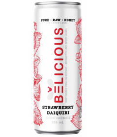 Belicious Honey Infused Sparkling Beverage Strawberry Daiquiri