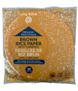 King Soba Organic Brown Rice Paper Wraps with Turmeric