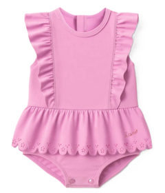 Souris Mini Baby One Piece Ruffle Swimsuit Pink