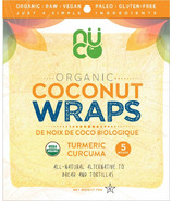 Nuco Organic Coconut Wraps Curmeric (en anglais)