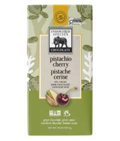 Endangered Species Pistachio Cherry 60% Cacao Dark Chocolate Bar
