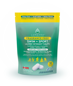 Lumehra Fragrance-Free Swim + Sport Laundry Detergent Tablets Travel Size