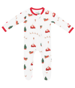 Kyte BABY Zippered Footie Santa Sleigh