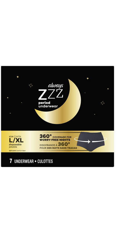 Buy Always ZZZ Overnight Disposable Period Underwear Size L at