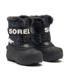 SOREL Snow Commander Winter Boots Black Bright Red