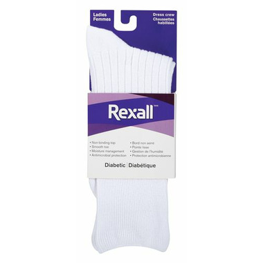 Buy Rexall Ladies Ribbed Dress Crew Diabetic Socks at Well.ca | Free ...