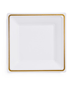 Eco Guardian Square Plates Gold Rim