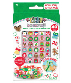 Rainbow Loom Christmas Holly Jolly Beadmoji