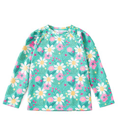 Souris Mini Children Rashguard Floral Turquoise