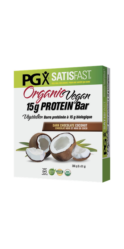 Download Buy Webber Naturals PGX Satisfast Organic Vegan Protein Bars at Well.ca | Free Shipping $35+ in ...