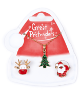 Collier arbre de Noël Great Pretenders avec 2 anneaux 3pcs