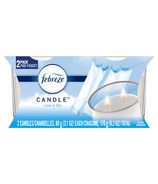 Febreze Odor-Eliminating 2-Wick Mini Candle 2-Pack Linen & Sky