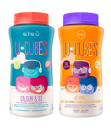 Ensemble de gommes pour enfants SISU U-Cubes Vitamine C, Calcium et D3