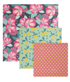 Nature Bee Variety Beeswax Wraps Set Pink Lemonade