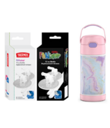 Thermos FUNtainer Dreamy Bottle and Replacement Straws Bundle