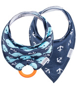 Dr Brown's Bandana Bib With Teether Anchor/Whales