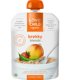 Love Child Organics Pouch with Mango, Strawberry, Oats & Coconut Cream