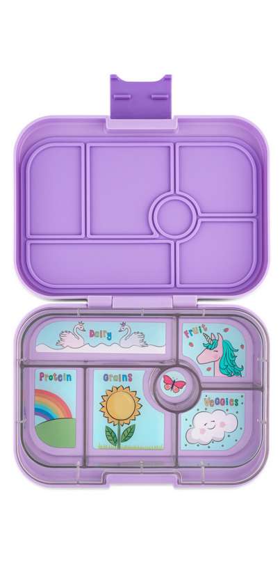 Boîte à Bento Yumbox Original - 5 Compartiments + Trempette, étanche, Thème Sirène