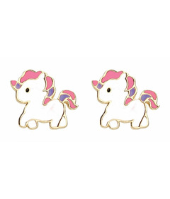 Girl Nation Enamel Stud Earrings Magical Unicorn