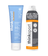 image of thinksport Clear Zinc Sunscreen Lotion & Spray SPF 50 Bundle with sku:216971