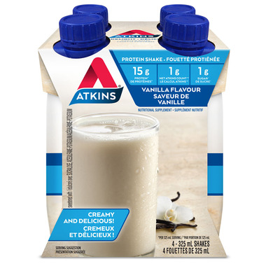Atkins Advantage Shakes Vanilla Flavour 4-Pack Atkins Advantage Shakes Vanilla Flavour 4-Pack