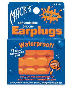 Mack's Pillow Soft Earplugs for Kids Hot Orange