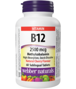 Webber Naturals Vitamin B12 Methylcobalamin 2500mcg