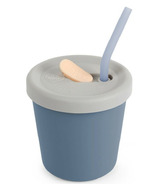 Haakaa Silicone Sippy Straw Cup Bluestone
