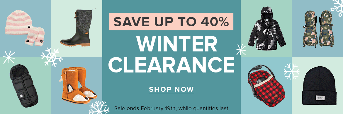 Save up to 40% on Winter Clearance 