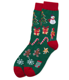 Hatley Little Blue House Men's Crew Socks Paper Cut Christmas