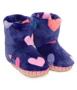 Chaussons en polaire pelucheux Hatley pour enfants, motif cœurs