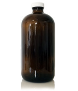 Cocoon Apothecary Glass Amber Bottle with White Cap - Exclusive to Well.ca