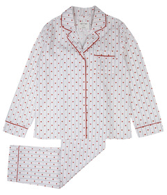 petit lem Women's PJ Long Sleeve Top and Pants Set Off White