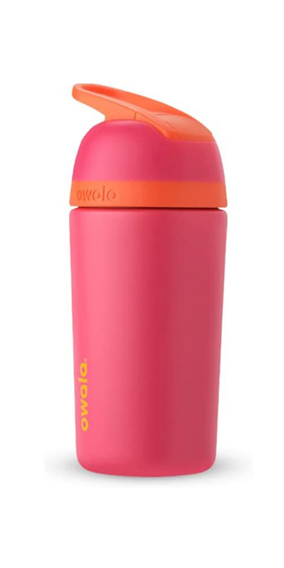 Owala FreeSip Water Bottle Stainless Steel, 24 Oz., Hyper Flamingo Pink 