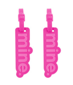 MYTAGALONGS Mine Jumbo Rubber Luggage Tags Hot Pink