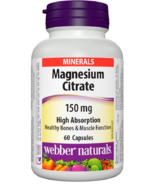 Webber Naturals Citrate de Magnésium en capsules