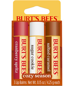 Burt's Bees Lip Balm Sugar Cookie, Cranberry Spritz & Salted Caramel