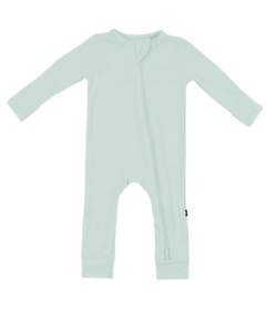 Kyte BABY Zipper Ribbed Romper Sage