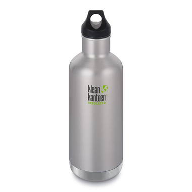 Klean Kanteen Insulated Classic Bottle with Loop Cap Brushed Stainless Klean Kanteen Insulated Classic Bottle with Loop Cap Brushed Stainless