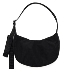 BAGGU Petit sac en nylon en forme de croissant Noir