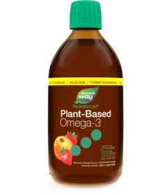NutraVege Plant-Based Omega-3 Liquid Strawberry Orange